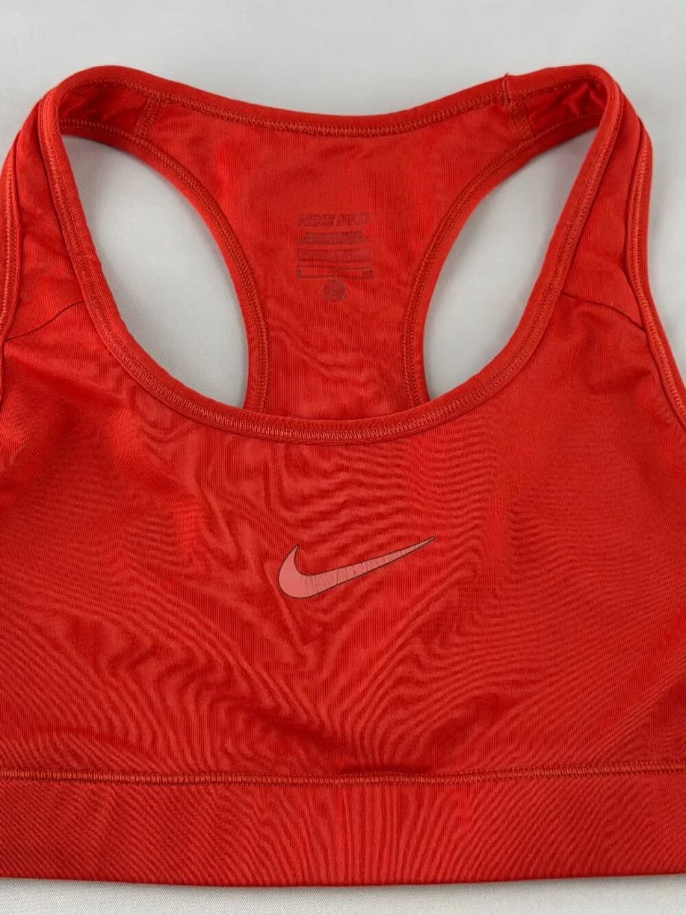 Nike Pro Red Dri-FIT Sports Bra Women Size S Athletic Workout Fitness Gym